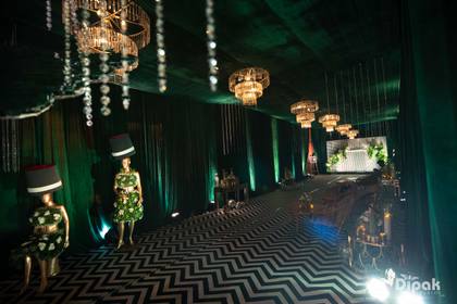Ceiling and Stage — Sangeet decor — Alila Diwa Goa